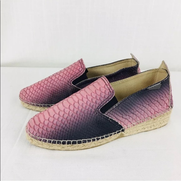 Prism London 39 Espadrilles Faux Snakeskin Shoes